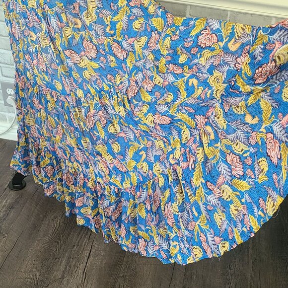 Anthropologie Verb Pallavi Singhee Vineyard Tiered Maxi Dress 10 Boho Beach - Picture 3 of 10